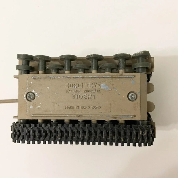 Vintage  Corgi Toys Tiger1 Tiger 1 Tank Diecast Made In Hong Kong Incomplete - Picture 11 of 16